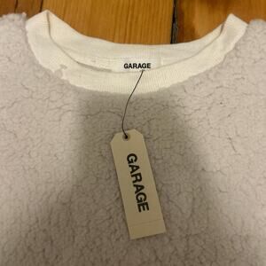Garage white fuzzy sweater loungewear